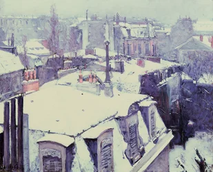 View of Roofs (Snow Effect) or Roofs under Snow, 1878